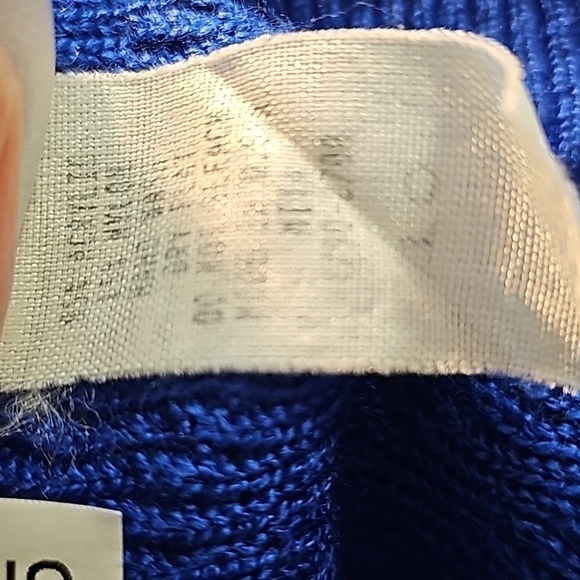 MITA Vintage Cardigan sweater. Royal blue and black. Sz 10. Nice - Picture 7 of 7